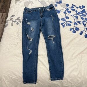 Distressed jeans